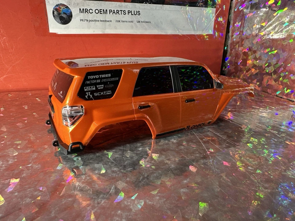 Pro-Line Axial SCX24 2024 Toyota 4Runner TRD Pro Hard Body Orange Complete W/led - Image 3 of 4