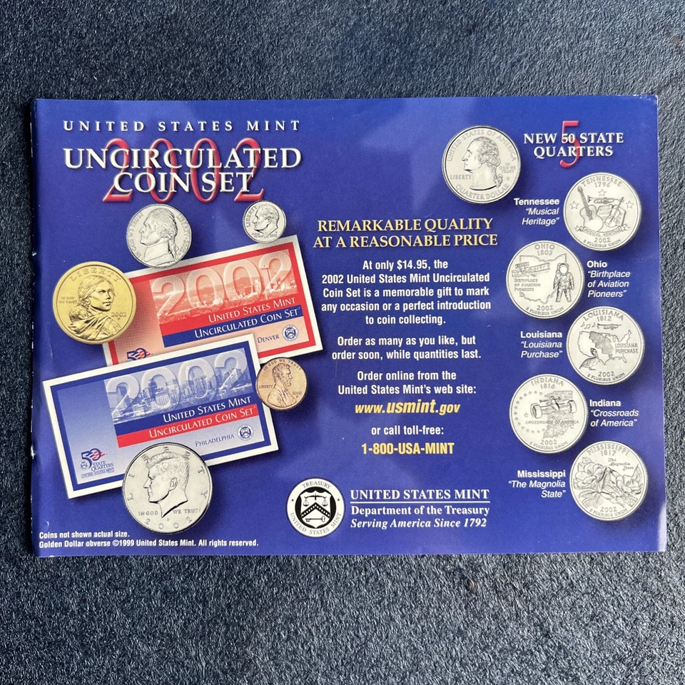 US Mint 2002: The 50 State Quarters & Euro Coin Collection (17 Coins) - Image 3 of 4