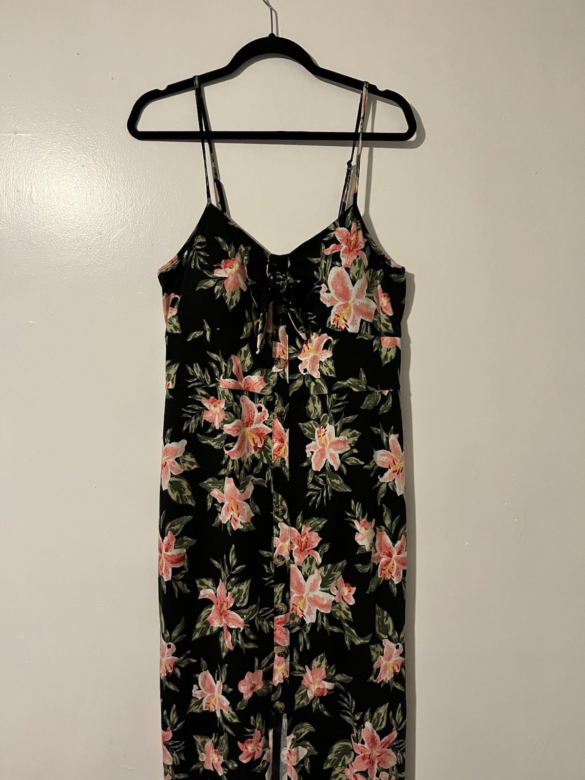 Vintage No Boundaries Floral Button Front Sleeveless Maxi Dress Size Large/XL