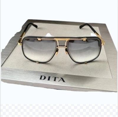 DITA MACH FIVE DRX 2087 Matte Black Yellow Gold Grey Gradient Lens Sunglasses