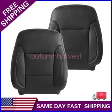 2PCS For 2014-2019 Chevy Suburban Tahoe Both Side Top Leather Seat Cover Black