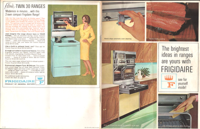 #ad 1960s FRIGIDAIRE OVENS and RANGES vintage advertising brochure GENERAL MOTORS $19.99