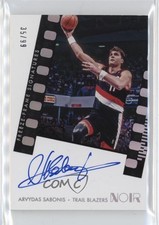 2021-22 Panini Noir Freeze Frame Signatures 35/99 Arvydas Sabonis Auto HOF 1rr7
