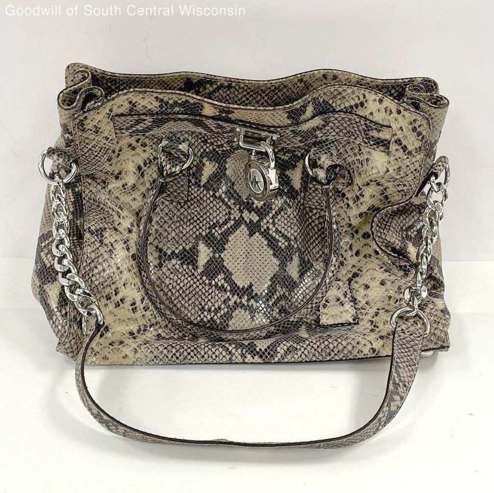 Michael Kors Hamilton Python-Embossed Leather Sho… - image 1