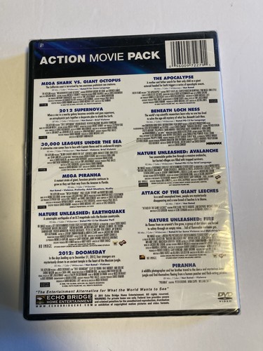 12 Movie Action Pack (DVD 2011) Brand New SEALED 3 Disc Set - Picture 2 of 2