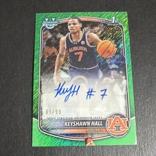 2025-26 Bowman Chrome U Basketball Keyshawn Hall Green Shimmer Auto /99 Auburn