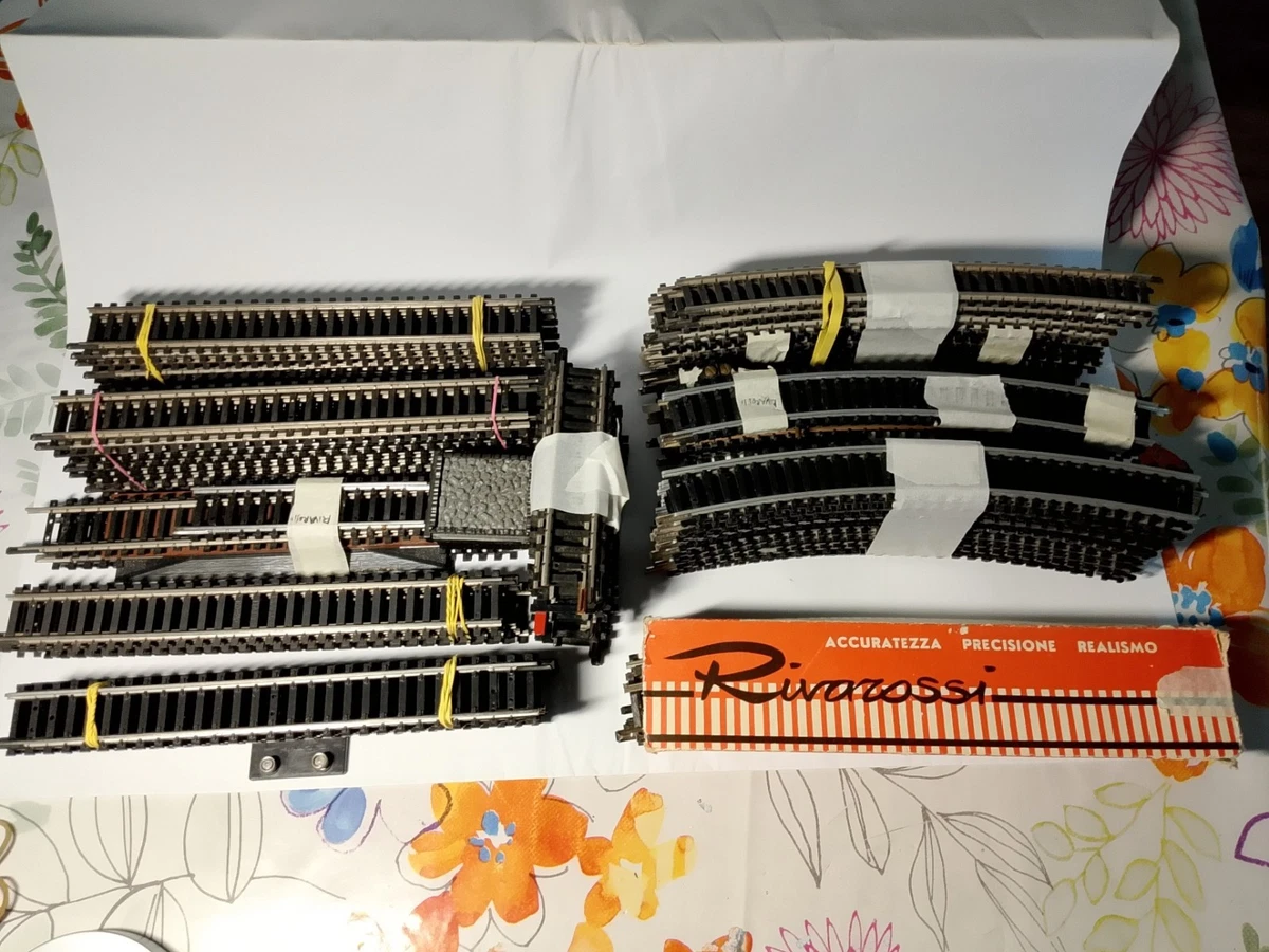 6 Rails RIVAROSSI 1/87 HO Pour Train Miniature - Vintage Années 60 - Neuf