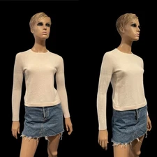 Vintage RALPH Ralph Lauren Ivory  Lambswool Blend Cream Ivory Sweater - Sz S