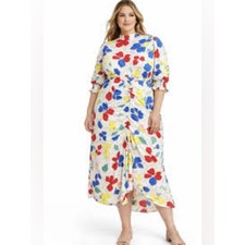 Rixo x Target mock neck floral plus size midi dress size 20/22