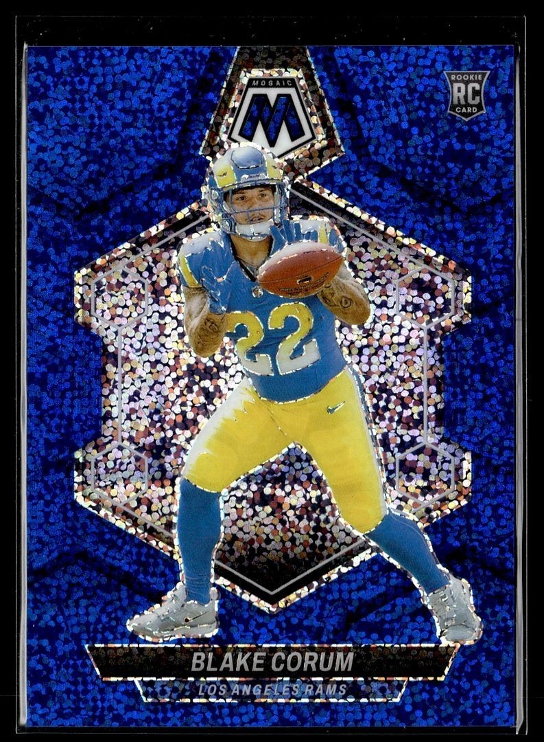 2024 MOSAIC BLUE SPARKLE /96 ROOKIE 368 Blake Corum Los Angeles Rams