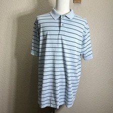 Jos. A. Bank Men  s Light Blue with Navy Stripe Polo XL