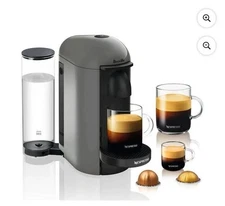 Nespresso Vertuo Plus Coffee and Espresso Maker by Breville Gray