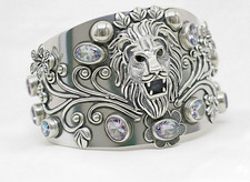 Mystic Topaz Gemstone 925 Sterling Silver Handmade New Cuff Bangle Bracelet ADJ