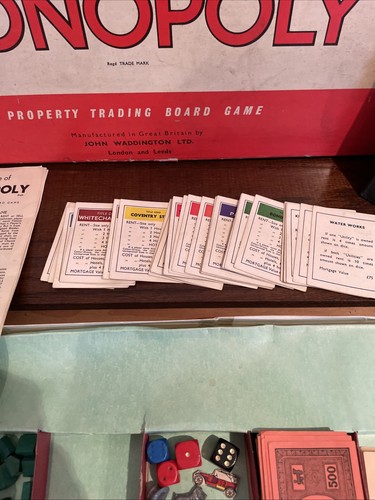 Vintage Monopoly Board Game Original Classic 1961 Parker Bros Waddingtons - Picture 8 of 10