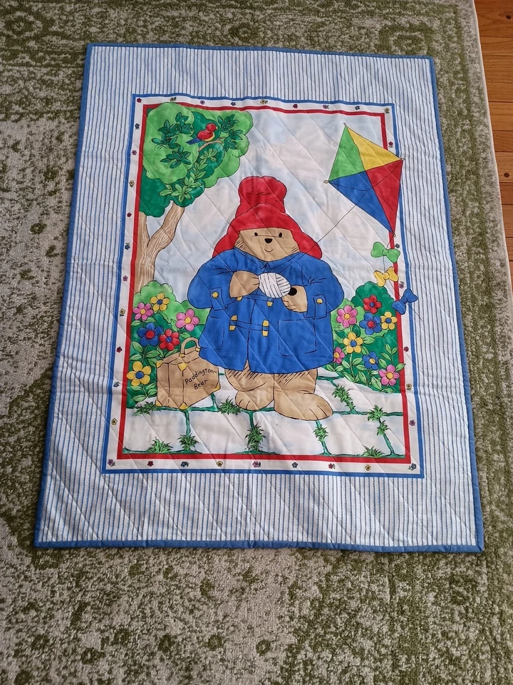 Paddington Oso Cuna Edredón Edredón Bebé Manta Raro De Colección Años 90 Cometa Foto 3 de 4