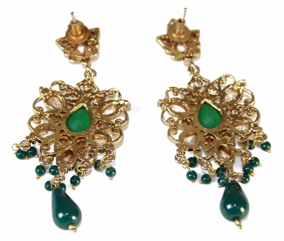 Rosena Sammi Women's Elegant Jewel and Gem Drop Dangle Earrings, Green