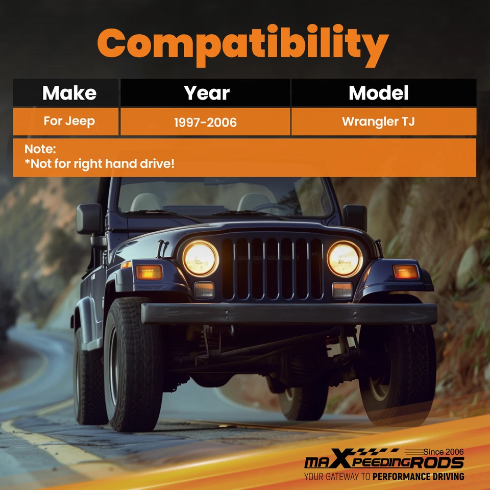 maXpeedingrods Adjustable Rear Track Bar for Jeep Wrangler TJ 1997 1998 1999-06 - Imagem 2 de 4