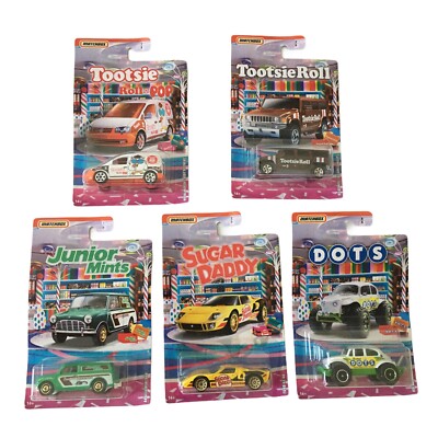 2020 Matchbox Cars SWEET RIDES Candy Series SET OF 5 Dots Sugar Daddy Jr. Mints