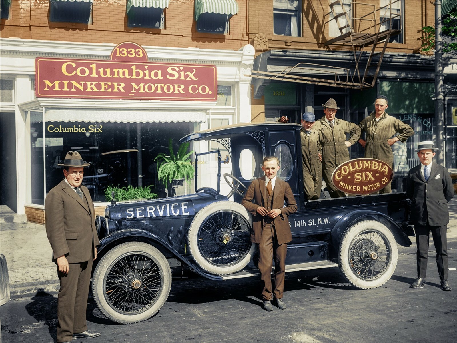 Minker 1922 Columbia Motor Truck New Metal Sign: Minker Motor Service | eBay