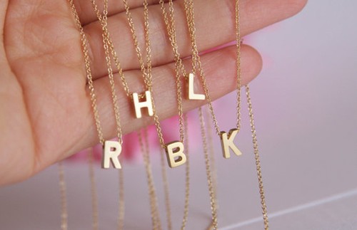Fashion Women Gold plated Letter Name Initial Charm Chain Necklace Jewelry FL - Picture 3 of 8