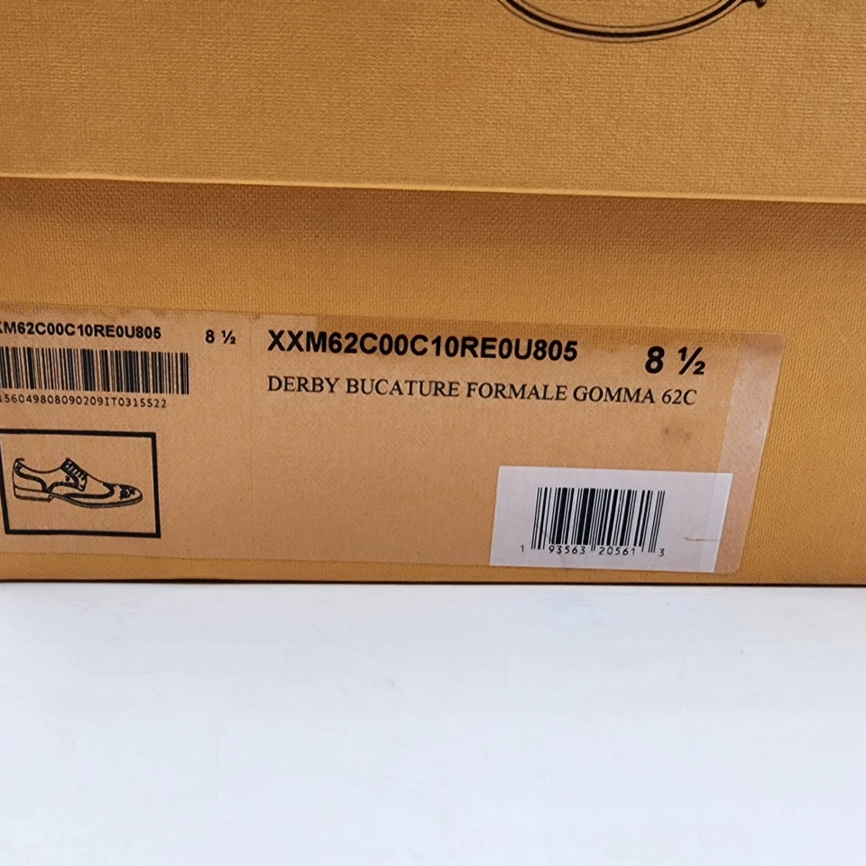 Tod's Bucature Forma Wingtip Derby Dress Shoes Men's 9.5 Navy Lace Up Closure - Изображение 4 из 4