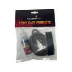 6mm Soft Stove Door Glass Rope Seal Kit Black 6MM x 2M with 50ml Glue, End Tape