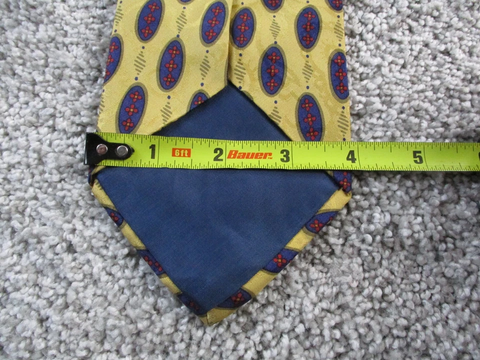 Corbata Smith Forester Seda Hecha a Mano Corbata Dios Azul Paisley Hecha en Italia Usada en Excelente Condición Foto 4 de 4