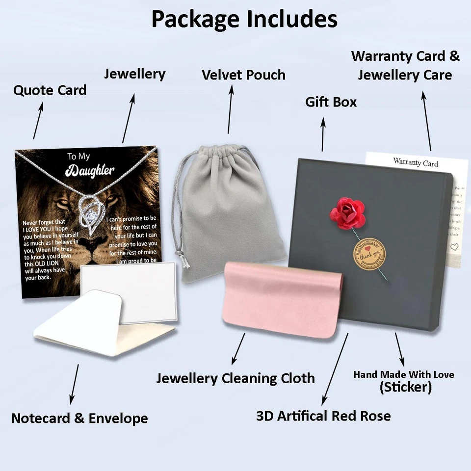 To My Daughter Gifts from Dad Necklace for Daughter Christmas Present Birthday - Image 2 of 4