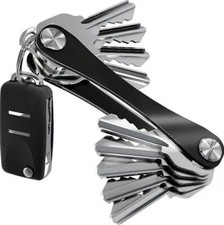 1-Pack Aluminum Key Holder Organizer   Compact Clip Keychain Pocket Folder