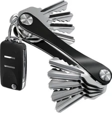 1-Pack Aluminum Key Holder Organizer – Compact Clip Keychain Pocket Folder