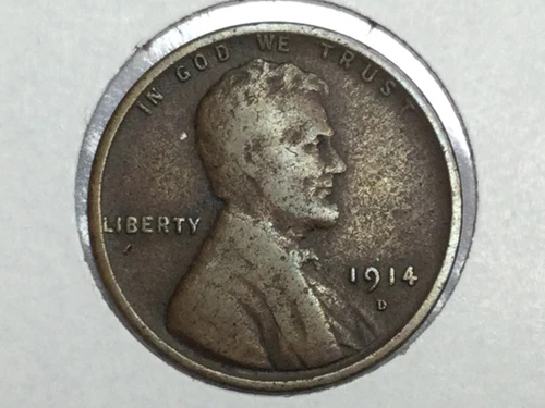 1914-D semi key date Lincoln Cent in very fine