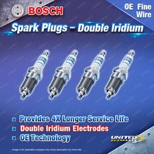 4 x Bosch Double Iridium Spark Plugs for Hyundai Santa Fe DM TM Sonata LF Venue