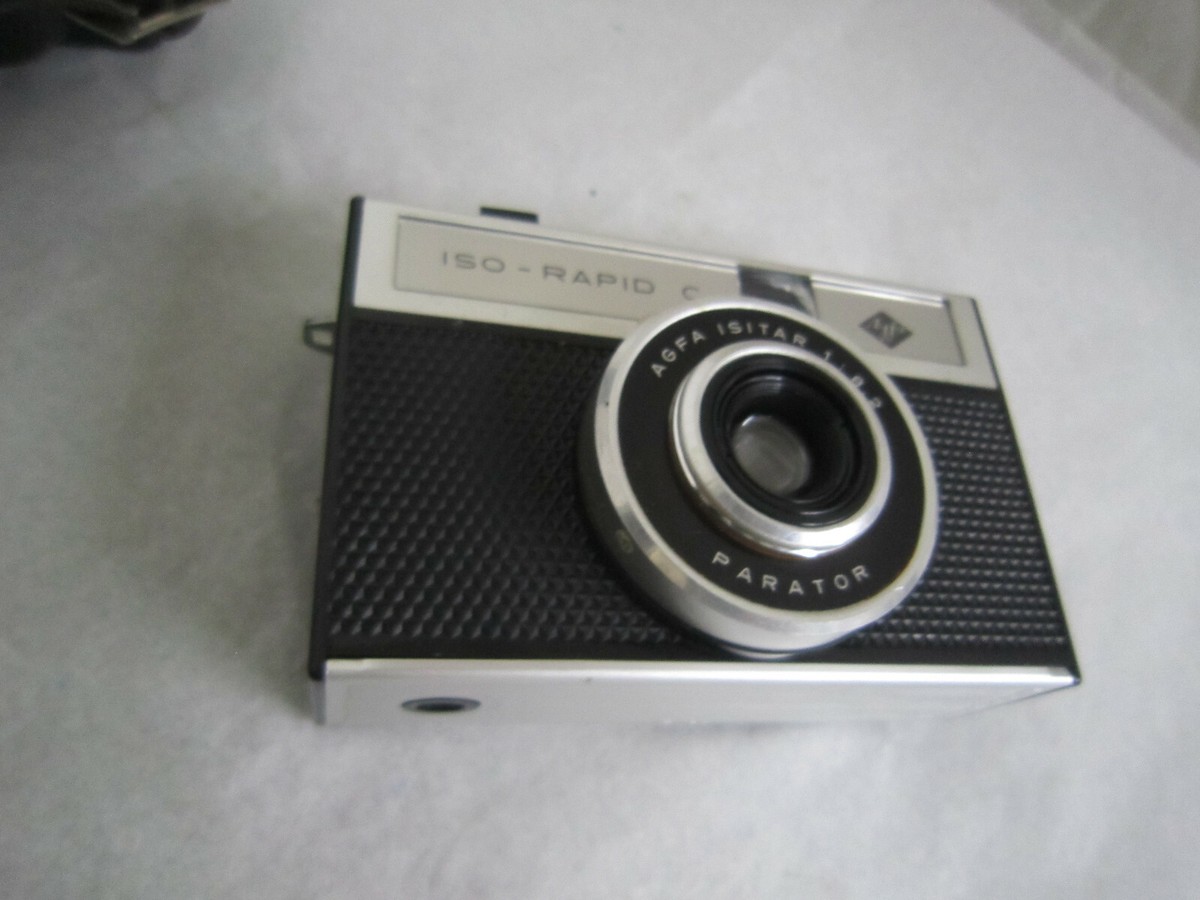Appareil Photo Vintage Agfa ISO-RAPID C - 35mm Avec Objectif Isatar Parator F:8.2 Et étui - Pour Pièces