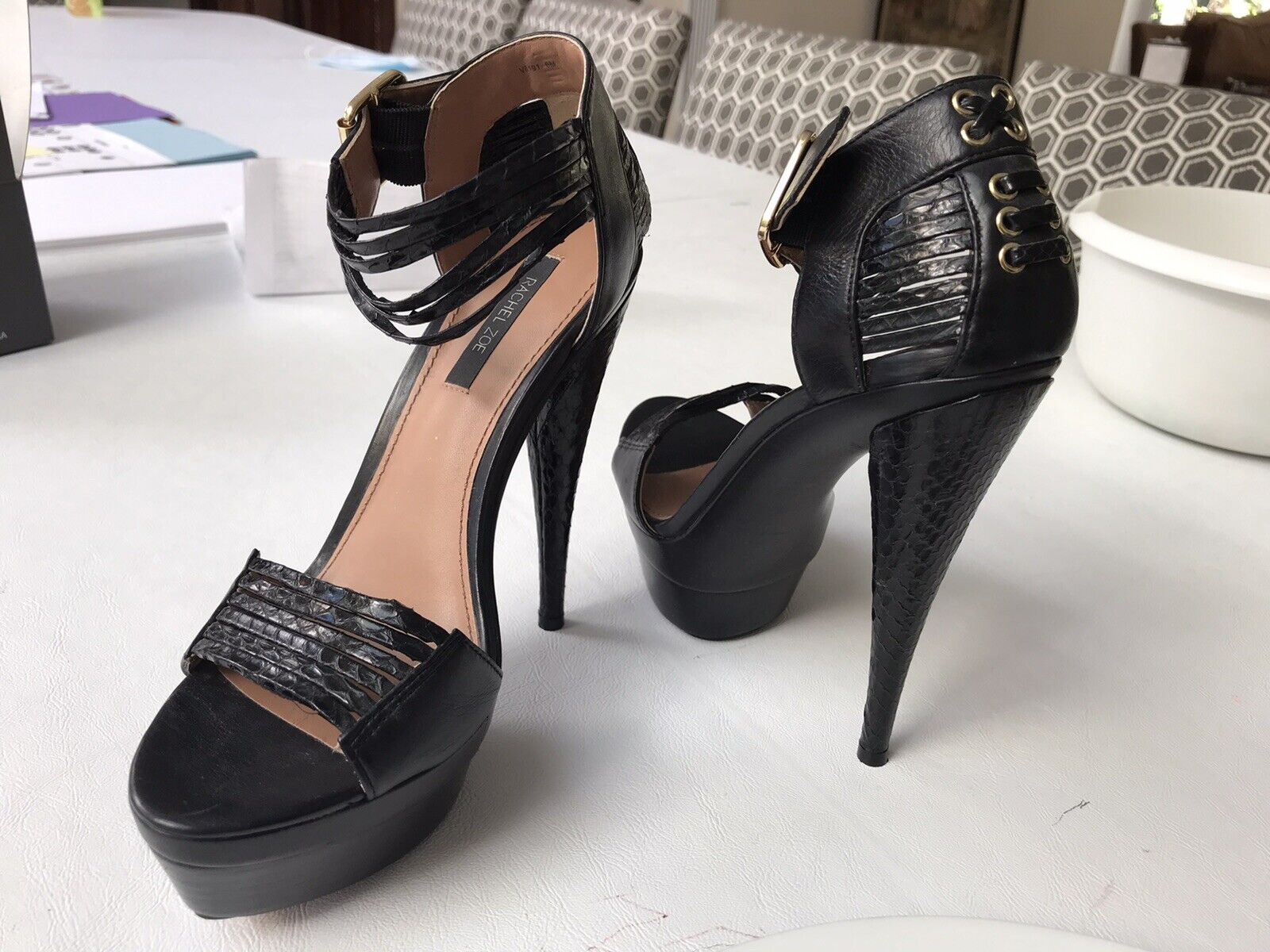 Chanel Black Velvet Cross Strap Peep-Toe Pumps Size 41 For Sale at 1stDibs