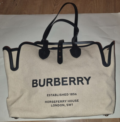 Burberry Tasche Handtasche Cotton Canavas Soft Belted Tote Bag Neu - Bild 3 von 19