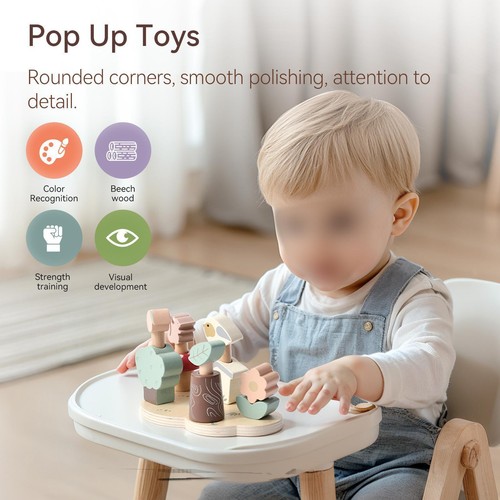 Stacking & Sorting Toy Cute Wood Toy for Kids Boys Girls 3 4 5 6 Years Old - Picture 6 of 7