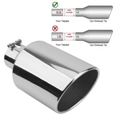 1pc2pc 4 Inlet 8 Outlet 15 Long Stainless Steel Universal Exhaust Tip Pipe
