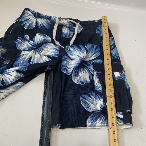 Abercrombie & Fitch Swim Shorts Men Large Cargo Pocket Trunks Floral Print - Picture 12 of 12