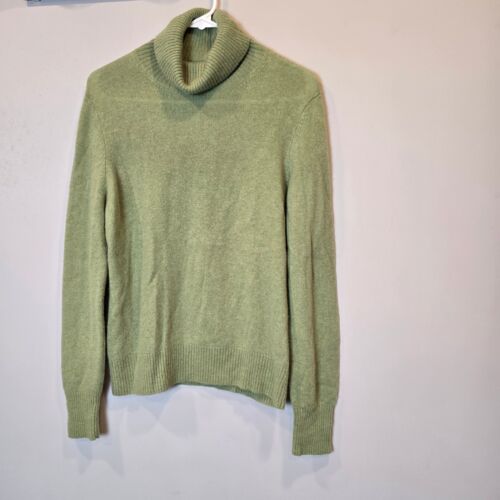 Avellini Kaschmir Pullover Rollkragen Damen Extra Large XL Grün Langarm