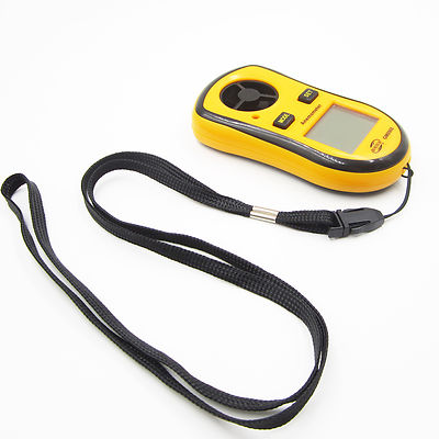 GM8908 LCD Wind Speed Gauge Meter Anemometer NTC Thermometer B