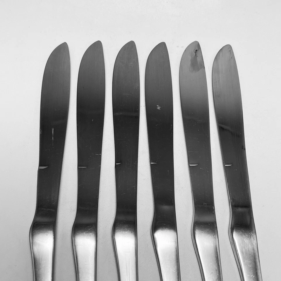 Knork Original Stainless Dinner Knife Flatware Glossy Thick Handle 9in 6Pc Set - Image 3 of 4