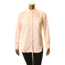 LAUREN RALPH LAUREN NEW Women's Silky Button Down Shirt Top TEDO