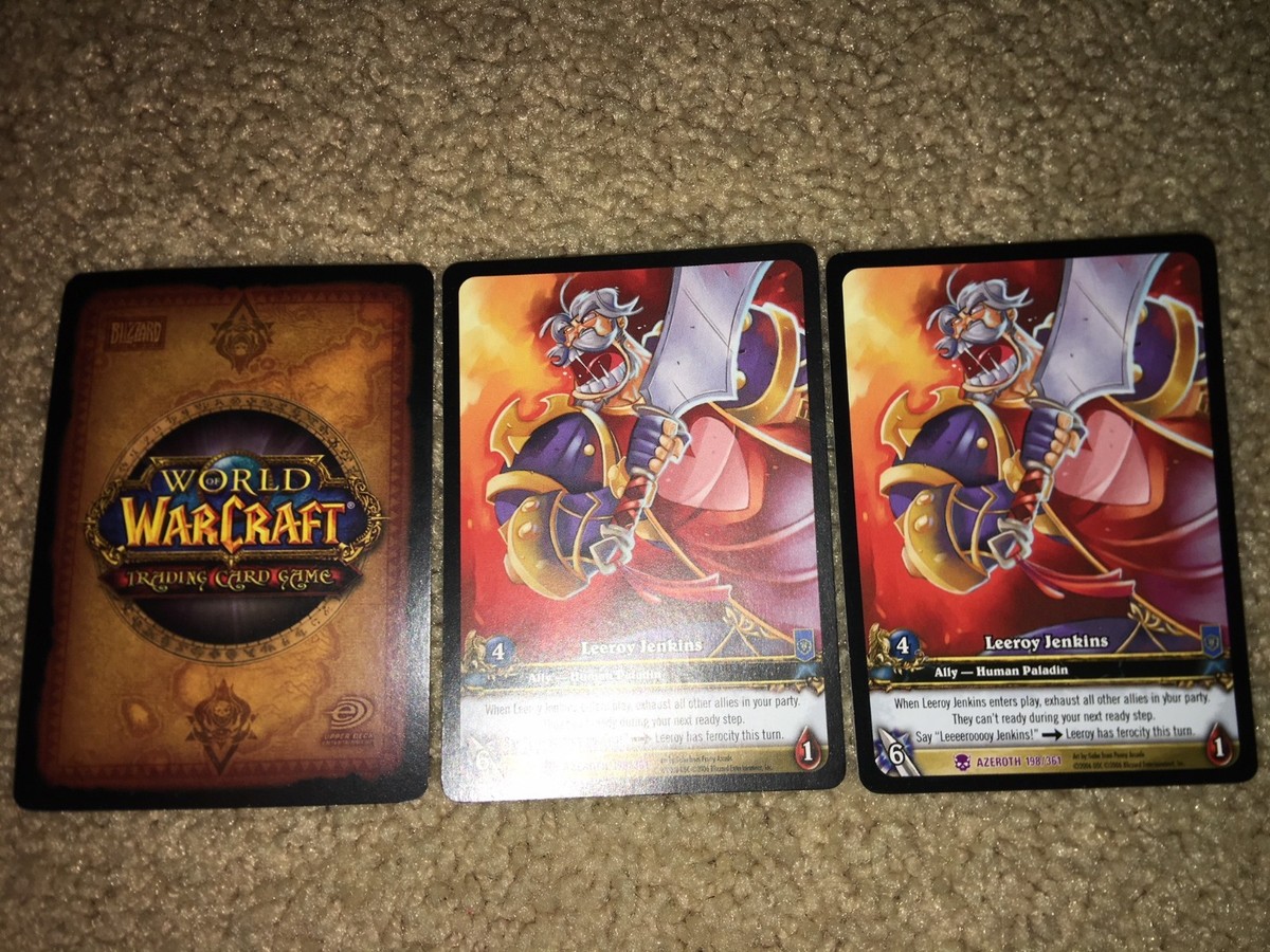 World of Warcraft Azeroth WoW TCG Card LEEROY JENKINS Extended Art