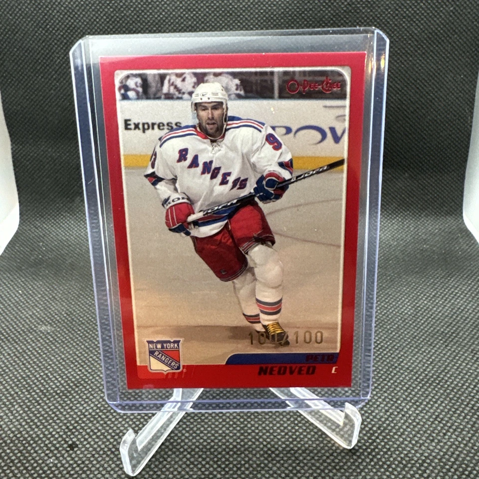 Petr Nedved 2003-04 O-Pee-Chee Hockey Rojo Paralelo #1 Serie #d 100/100 Raro Foto 3 de 3