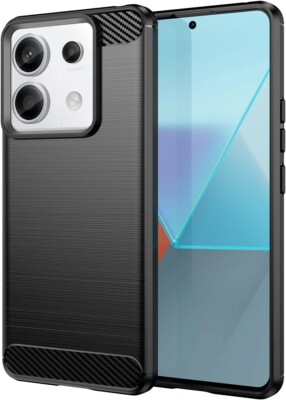 BLACK COVER for Xiaomi Redmi Note 13 Pro 5G SHOCKPROOF SILICONE CARBON CASE
