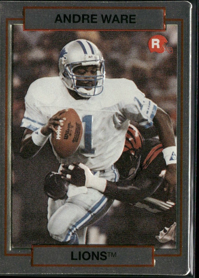 Andre Ware 1990 Action Packed Rookie/Update #44 RC Detroit Lions
