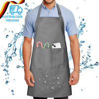 Wasserdichte KochschüRze Mit 2 Taschen Verstellbar Unisex