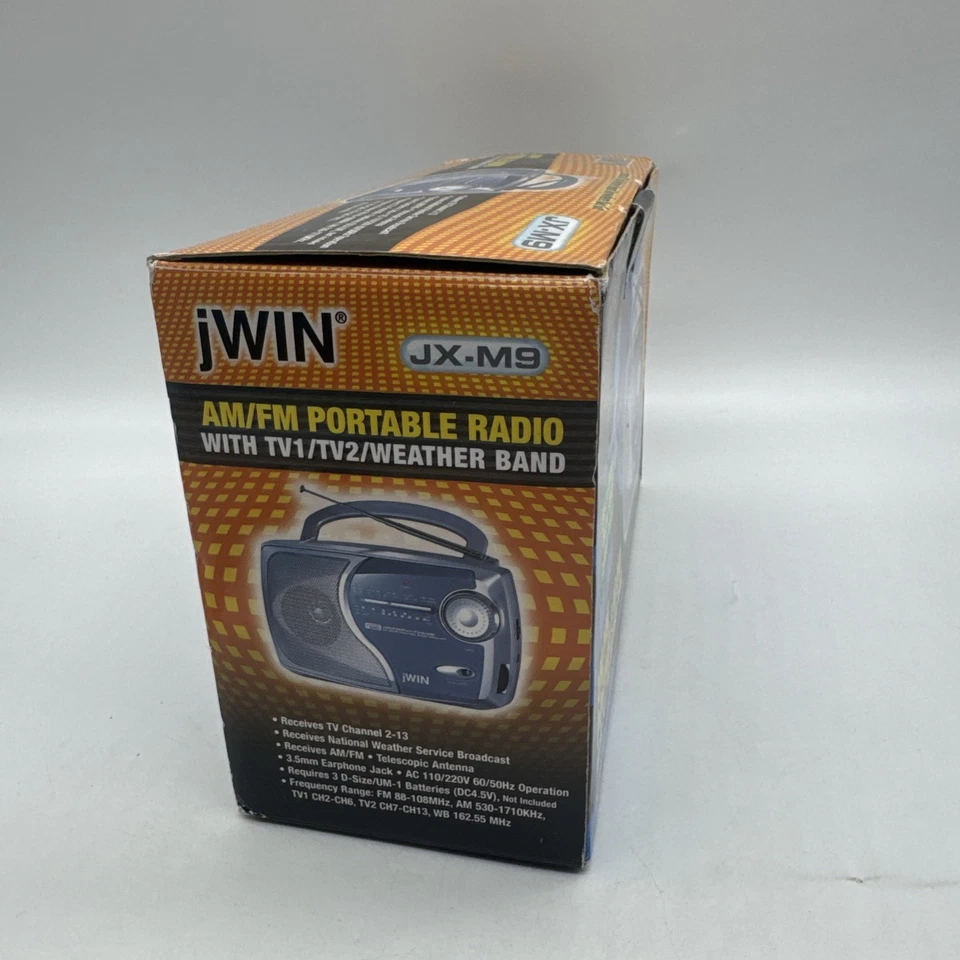 NUEVA RADIO PORTÁTIL JWIN AM/FM CON TV1/TV2/BANDA METEOROLÓGICA MODELO JX-M9 Foto 2 de 4