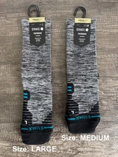Stance Performance Merino Wool Blend Crew Socks - Size MEDIUM or LARGE - 1 Pair