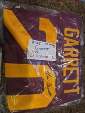 MIKE GARRETT Heisman Trophy Signed Autographed USC #20 XL Football Jersey JSA
